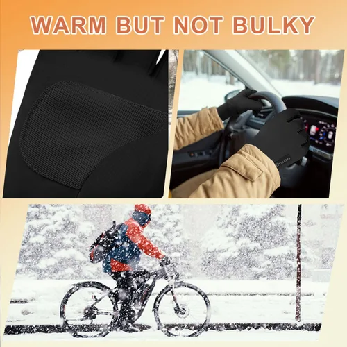 Vista 5 de ihuan - Guantes de invierno impermeables para pantalla táctil, para mujer y Forro polar cálido, resistente al viento, antideslizante, aislamiento