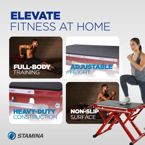 Vista 3 de Stamina X, caja Plyo de altura ajustable