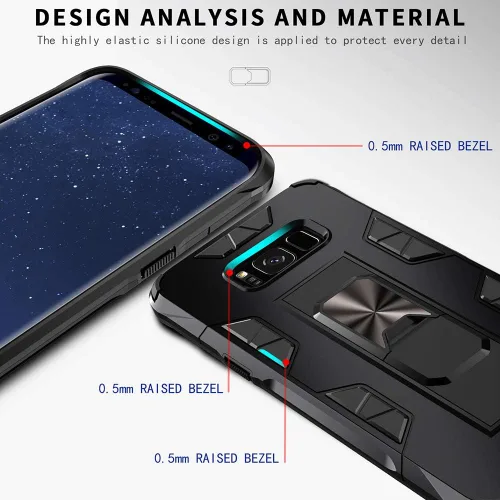 Vista 7 de Funda para Samsung Galaxy S8 Plus, funda Samsung Galaxy S8+ de grado militar, funda con función atril incorporada, armadura, resistente, a prueba