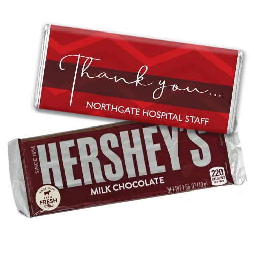 Vista 14 de Thank You Candy Barras de chocolate personalizadas (paquete de 12) - Rosa brillante