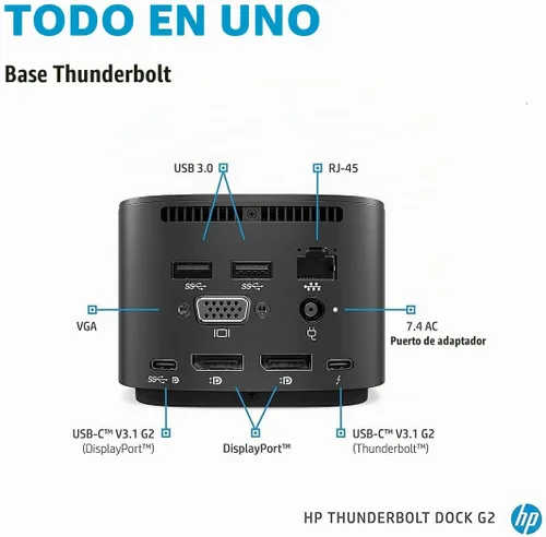 Vista 3 de HP Base Thunderbolt G2 (120W)