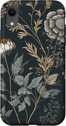 Vista 24 de iPhone 16 Cute Flowers Vintage Botánico Floral Ilustración Case