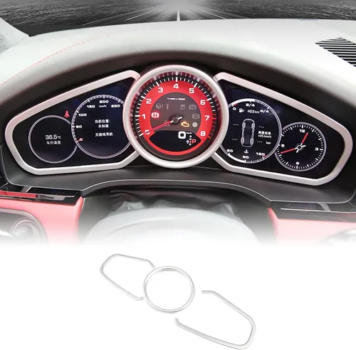 Vista 7 de Panel de salpicadero compatible con Porsche Cayenne 2018, 2019, 2020, accesorios interiores (fibra de carbono)