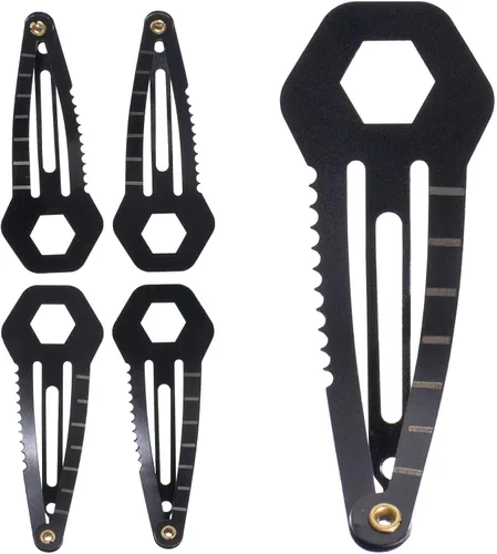Vista 6 de Paquete de 3 pinzas tácticas multiherramienta para el cabello, kit de supervivencia universal para mujeres
