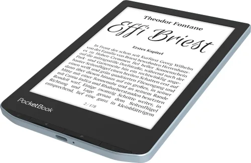Vista 5 de PocketBook Verse E-Readers Pantalla táctil HD E-Ink Carta™ de 6 pulgadas amigable con los ojos Luz inteligente ajustable Hasta 1 mes