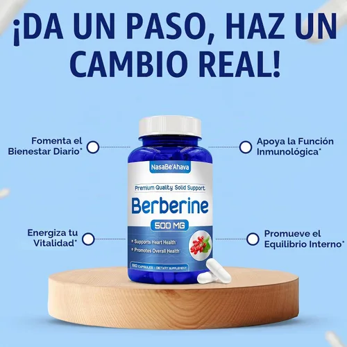 Vista 6 de Suplemento de berberina de fácil absorción de 500 mg Suplemento nutricional a base de hierbas GLP-1 con berberina 500 mg Ayuda a mantener un