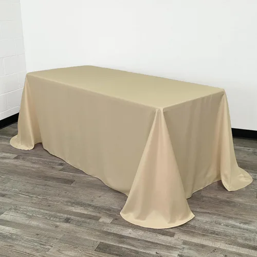 Vista 10 de YOUR CHAIR COVERS - Mantel rectangular L'Amour de 90 x 132 pulgadas - Mantel de boda prémium para mesas rectangulares de banquete de 6 pies - Verde