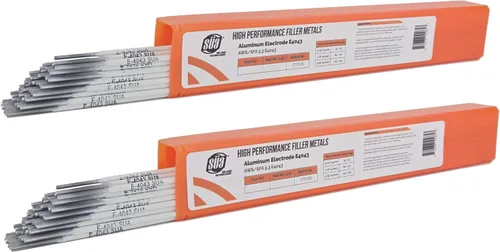 Vista 11 de SÜA - Varilla de electrodo de varilla de aluminio E4043 de 1/8 "x 14" - (0.5 Lb = 16 varillas)