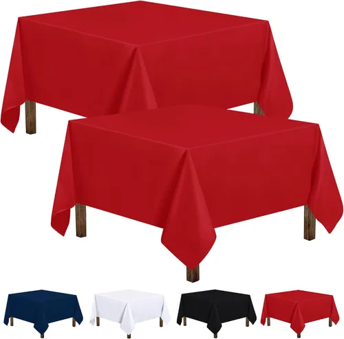 Vista 34 de Utopia Kitchen Mantel rectangular, 1 paquete, mantel lavable a máquina, mantel de poliéster para comedor, fiestas de bufé, pícnics, eventos, bodas
