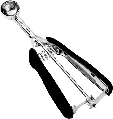 Vista 15 de HOMURE H Cookie Scoop 8 Tablespoon, 4 oz Ice Cream Scoop with Trigger Negro