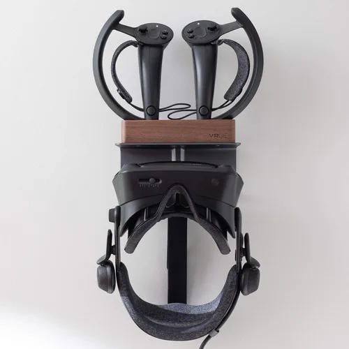 Vista 3 de VRGE - Valve Index VR Wall Mount Charging Stand Station Holds Both Valve Index VR Headset and charges USB VR Controllers