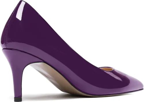 Vista 5 de MODENCOCO Zapatos de tacón medio de charol con punta puntiaguda para mujer, de 2.5 pulgadas