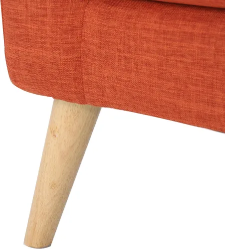 Vista 13 de Christopher Knight Home Bridie Mid-Century - Sofá biplaza moderno, tela naranja apagada