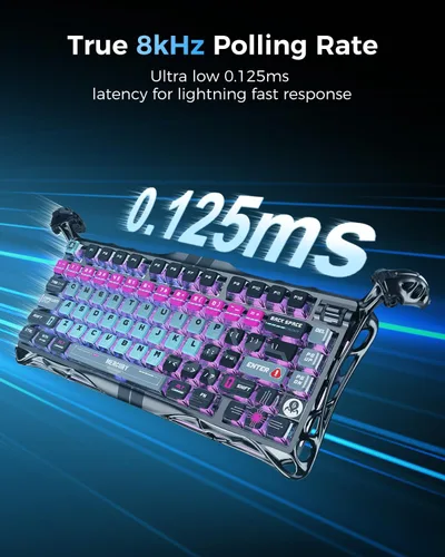 Vista 6 de GravaStar Teclado para juegos V75 Pro Cyberpunk con ratón para juegos X pro