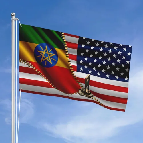 Vista 17 de Bandera de Estados Unidos y Colombia Colombiana Banderas para exteriores de 3 x 5 pies, tres capas de tela de costura de doble cara, impresión de 3