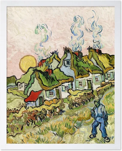 Vista 46 de Poster Master Póster clásico de Van Gogh, impresión impresionista vintage, regalo para artista, pintor, autorretrato, sombrero de paja, dibujo