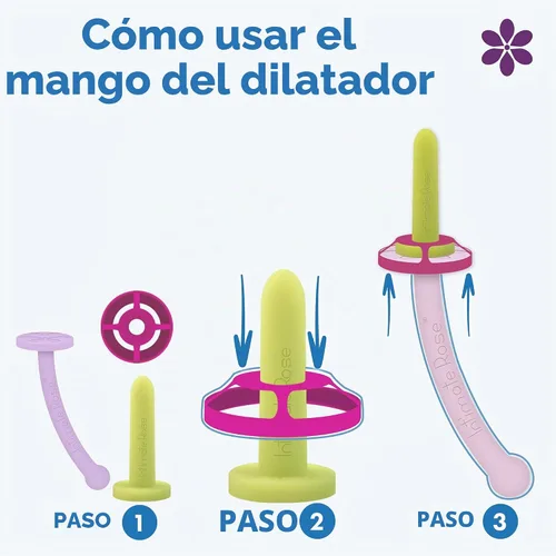 Vista 2 de Mango de dilatador de rosas íntimas para mujer - para uso Dilatadores