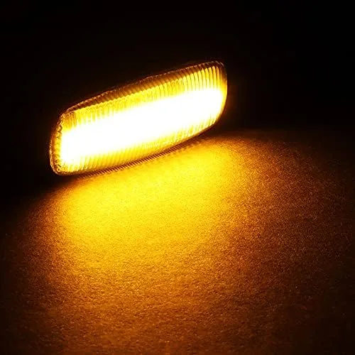 Vista 4 de Luz LED ámbar de lente ahumada de posición delantera y lateral delantera, compatible con Dodge Charger 2005-2006, Dodge Avenger, Dodge Caliber