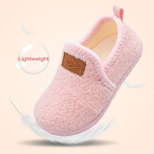 Vista 3 de Lefflow - Pantuflas para niños y niñas, zapatos de casa sin cordones para bebés, zapatos ligeros para caminar al aire libre