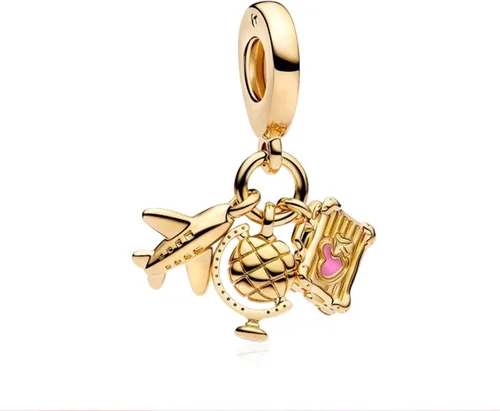 Vista 50 de Abalorios de plata de ley 925 para pulseras, dijes de amor y corazón, flor de cerezo, joyería para mujer