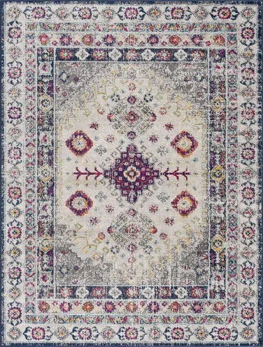 Vista 27 de Hauteloom Morriston - Alfombra tradicional para sala de estar, dormitorio, color gris, 2 x 3 pies