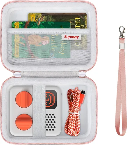 Vista 9 de Funda rígida de viaje para Yoto Mini (edición 2024) para niños, reproductor de audio Bluetooth sin pantalla, funda protectora con bolsillo de malla