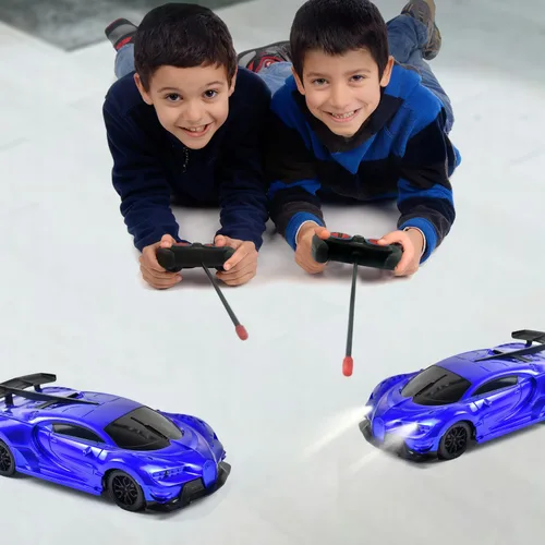 Vista 6 de Tuko Juguetes de coche a control remoto, juguetes RC para niños y niñas de más de 3 años (azul)