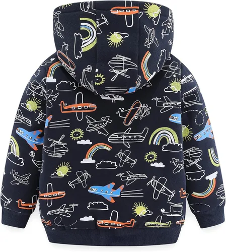 Vista 3 de Funnymore Chaqueta con forro polar Sherpa para niños y niñas de 2 a 14 años