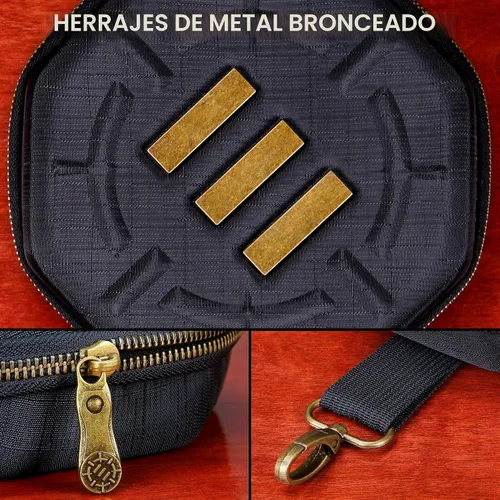 Vista 5 de ENHANCE Bandeja y estuche para dados DND – Soporte para dados DND para hasta 150 dados D&D con exterior duro resistente e interior suave protector.