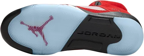 Vista 6 de Nike Air Jordan 5 Retro (GS) - Tenis unisex, para niños, color rojo universitarionegro-blanco, 5 años, BlancoGris Neutro-Partículas Gr