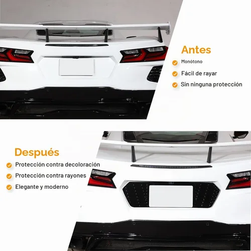 Vista 2 de Marco de licencia trasero compatible con Chevrolet Corvette C8 2020-2026