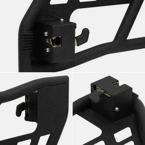 Vista 5 de Puertas tubulares todoterreno Safari con espejo lateral compatibles con Jeep Wrangler JK 2007-2018 – Juego de 2 puertas de tubo medio para aventura