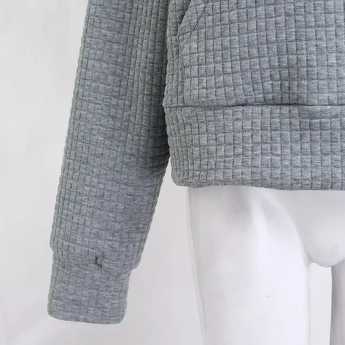 Vista 7 de SHAOBGE Sudaderas con capucha para mujer, con media cremallera, de vellón, con cremallera de un cuarto, trajes de otoño, sudaderas con capucha