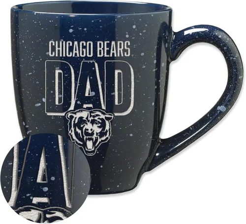 Vista 30 de Rico Industries NFL Football #1 Dad 16 oz Team Color Laser Engraved Ceramic Coffee Mug