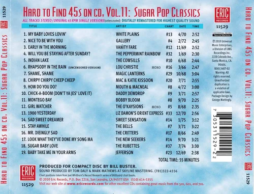 Vista 2 de Hard-To-Find 45s Vol 11 Sugar Pop Classics