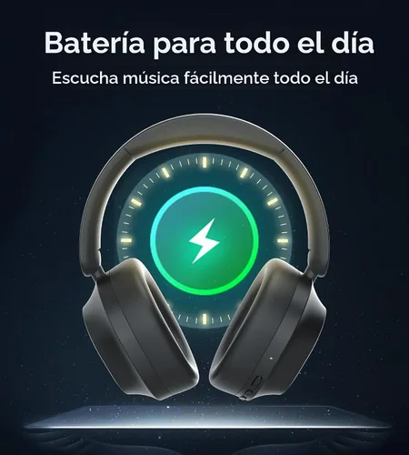 Vista 9 de Kinglucky B900 - Auriculares híbridos con cancelación activa de ruido, auriculares inalámbricos sobre la oreja, Bluetooth 5.4, audio de alta
