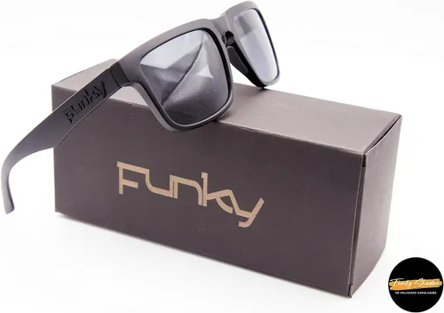 Vista 9 de Funky Shadez Bold Polarized Sunglasses, Polarized UV400 Protection, Polycarbonate Frame, HD Lenses, Extra Thick Hinges