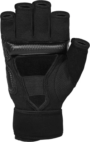 Vista 5 de Guantes de kickboxing de medio dedo, también aptos para entrenamiento de taekwondo, entrenamiento ligero, Muay Thai, artes marciales (Karav MAGA)