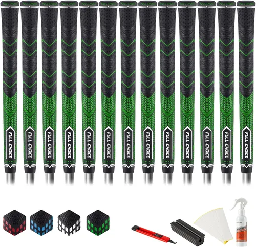 Vista 13 de Golf Grips, 13-Pack High-Traction Rubber Club Grips with Low-Taper Design and Micro-Texture, Standard, Midsize or Jumbo, Tape Set or Complete Azul