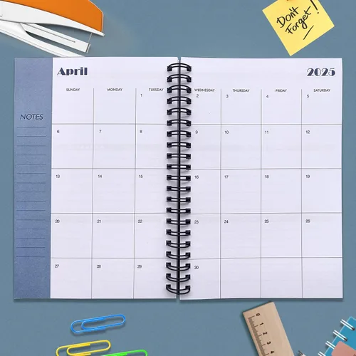Vista 3 de UtyTrees Agenda diaria 2025-2026, agenda semanal y mensual de abril de 2025 a junio de 2026, planificador diario de 15 meses, calendario académico