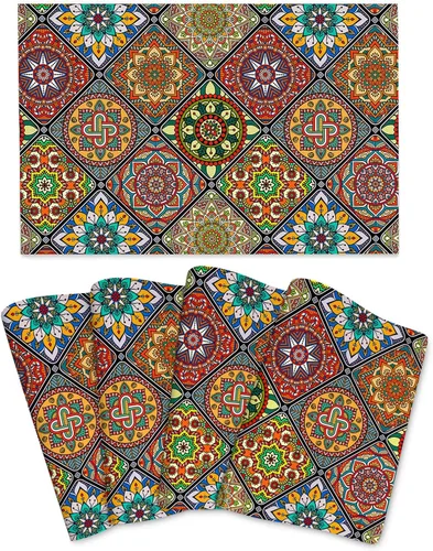 Vista 13 de Juego de 4 manteles individuales de mármol negro y dorado, lavables, antideslizantes, resistentes al calor, color dorado y negro gris, manteles