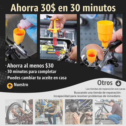 Vista 7 de West Biking Kit profesional de purga de freno de disco hidráulico para todos los DOT Code5 Code R Juicy J3 J5 J7 Ultimate Elixir E1 E3 E5 E7 Er Xx