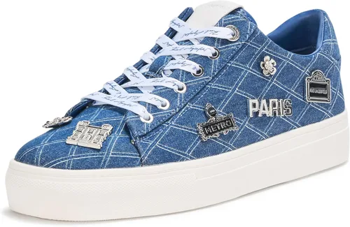 Vista 17 de Karl Lagerfeld Cate Pins - Tenis con cordones para mujer Negro