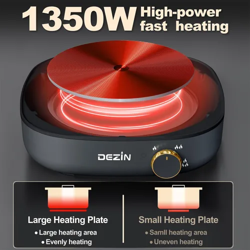 Vista 11 de Dezin Olla eléctrica Shabu Shabu de 5 cuartos con olla extraíble, control