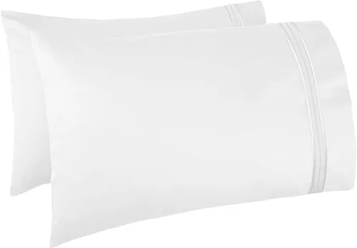 Vista 5 de Clara Clark ® Supreme 1500 Collection - Juego de sábanas de 4 piezas, tamaño King, color blanco