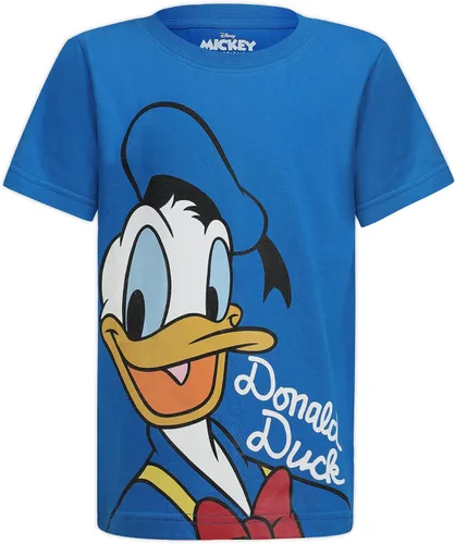 Vista 3 de Disney Mickey Mouse & Friends - Paquete de 4 camisetas para niños pequeños y pequeños, azulrojoamarillonaranja
