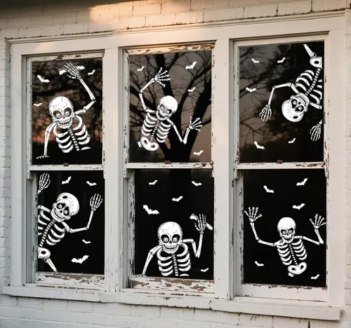 Vista 9 de CESOF Hocus Pocus, decoraciones de Halloween para ventana, 9 hojas, 91