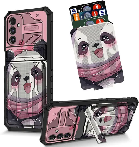 Vista 82 de Funda para Galaxy S21 FE 5G 2022 con soporte, funda de doble capa de policarbonato duro de TPU suave, estampado de vaca, estampado animal