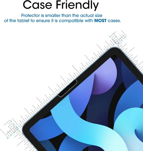 Vista 4 de TechMatte Protector de pantalla compatible con iPad Air 5/Air 4/iPad Pro 11, ultra sensible, compatible con Face ID y Apple Pencil, vidrio templado