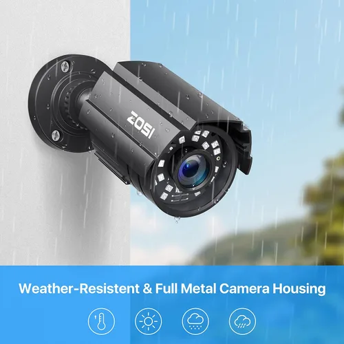 Vista 9 de ZOSI - Cámara de seguridad híbrida tipo bala 4 en 1 TVI/CVI/AHD/960H CVBS de 2.0MP, 1080P HD, 1920TVL para exteriores en interiores